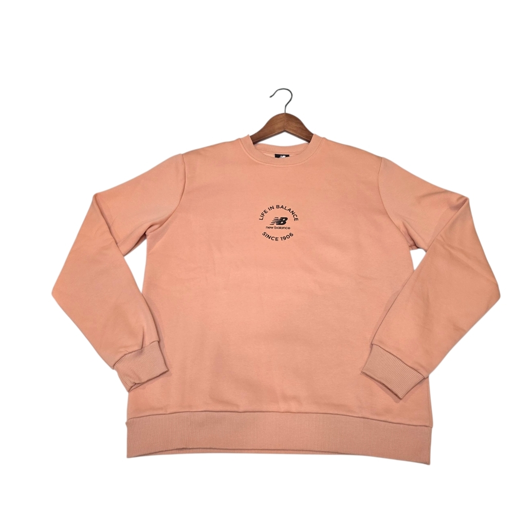 New Balance ASOS Life In Balance Peach Pullover Crewneck Sweatshirt Men's XS NWT